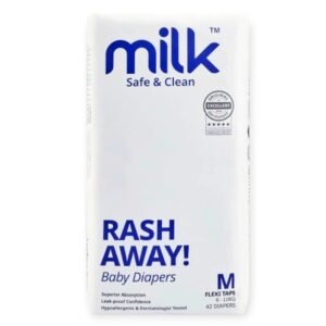 Milk Baby Diaper Flexi Tape ( Medium ) – 42 Pcs ( 6 to 11 Kg )