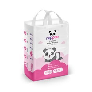 Nappee Premium Velcro Type ( NB ) - 72 Pcs ( Upto 5 Kgs )