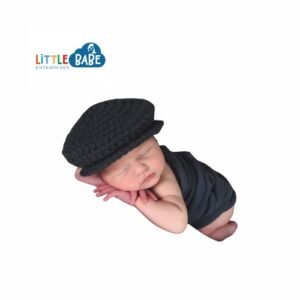 Black Woollen Cap (6–12 Months)