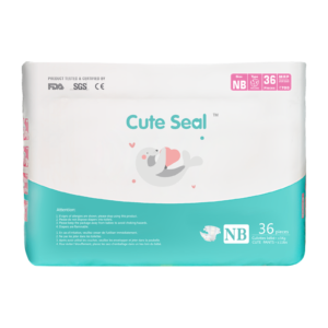 Cute Seal Velcro/Tape Type Diapers (New Born ) - (upto 5kg)