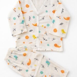 Premium Muslin Cotton Night Suites (6-9 Months) – Full Sleeves