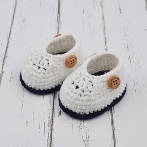 Blue Baby Crochet Booties