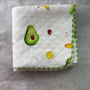 2-Layer Muslin Baby Blanket – 85x85 cm - Green Comforter