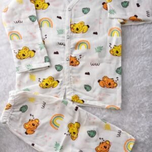 Premium Muslin Cotton Night Suites (9 - 12 Months) – Full Sleeves