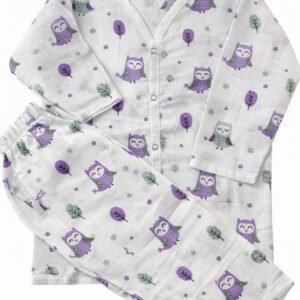Premium Cotton Muslin Night Suites (18 – 24 Months) – Full Sleeves
