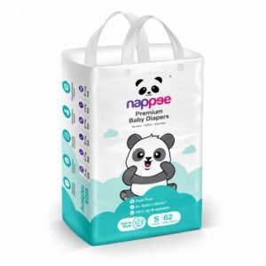 Nappee Premium - Small (Tape/ Velcro) 4to 8kg - 62 Pcs