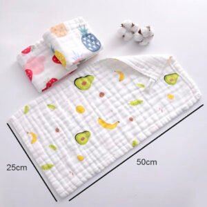 PureSoft Crinkled Muslin Burp Cloths - Pack of 1 (Assorted Design)