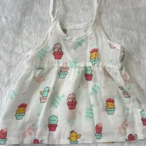 Muslin Knot Frock (0 - 3 Months) – Pack of 3 – Assorted Designs