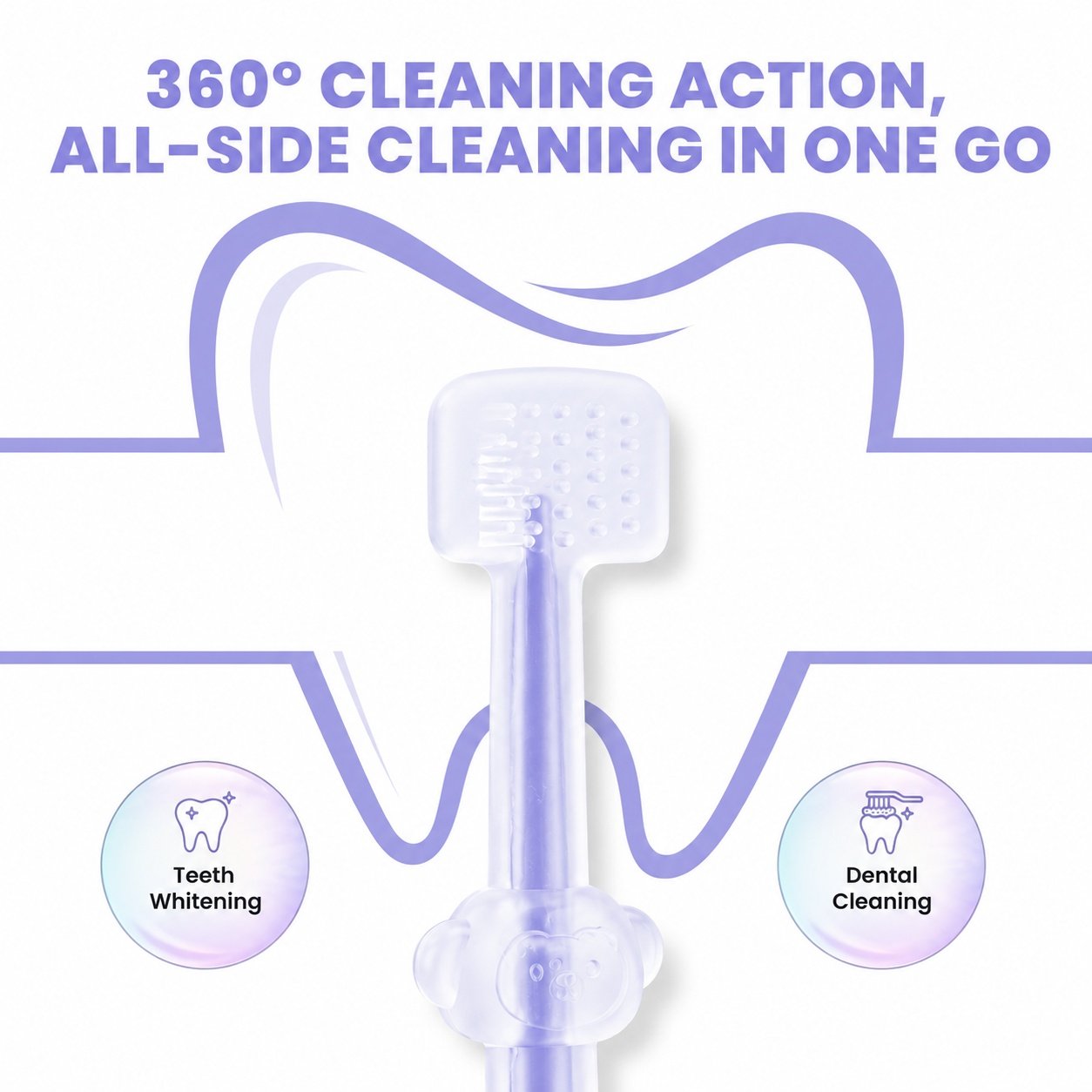 3-in-1 Baby Silicone Finger Toothbrush Set | Assorted Colour - Image 2