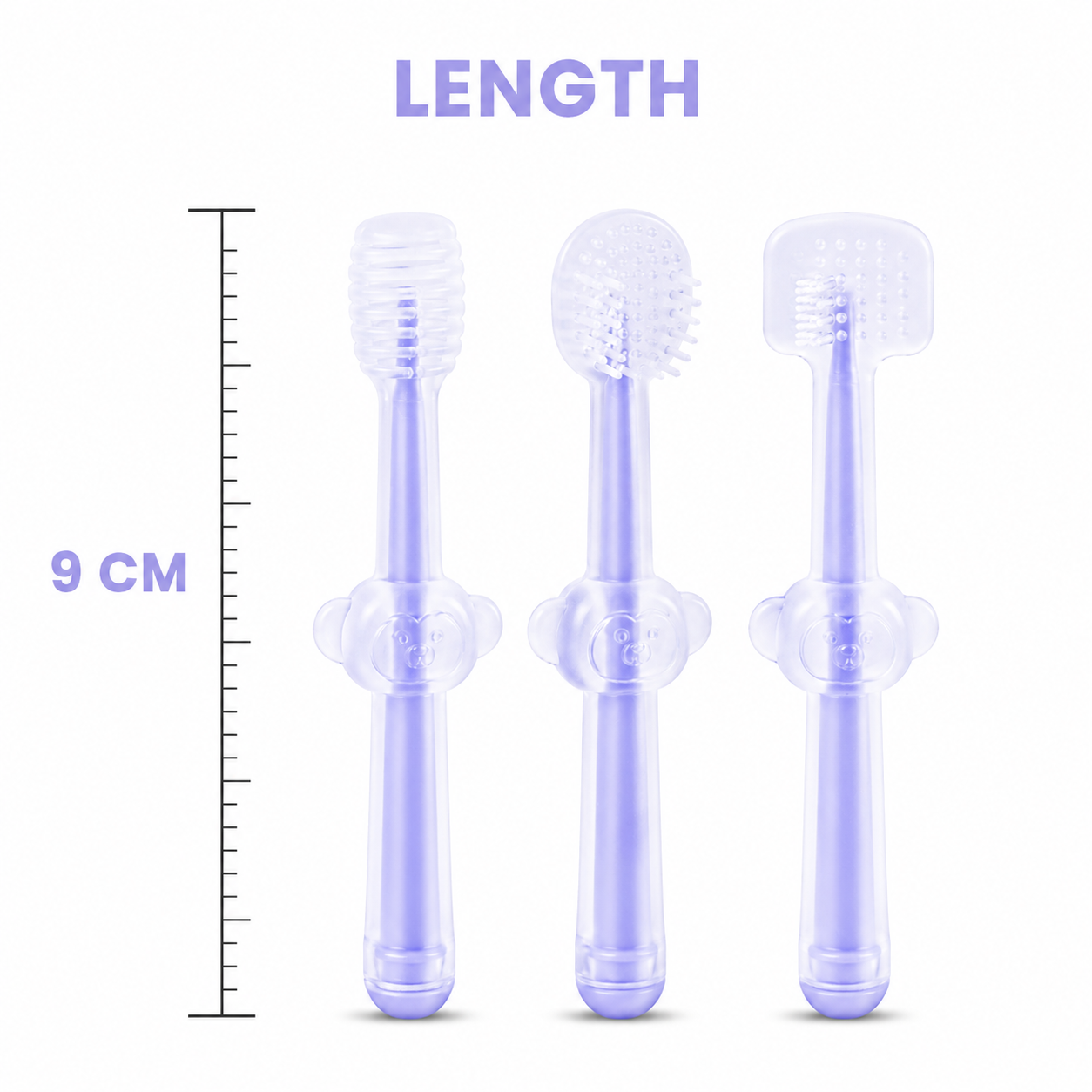 3-in-1 Baby Silicone Finger Toothbrush Set | Assorted Colour - Image 4