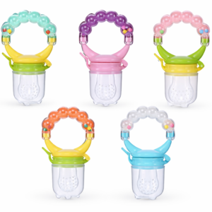Silicone Baby Fruit Feeder & Rattle (Assorted Colour)