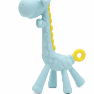 Silicone Baby Giraffe Teether Toy – BPA-Free Soft Teething Toy for Infants (Assorted Colour)