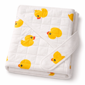 Premium Hooded Baby Blanket – Muslin Wrapper (85×85 cm) - Assorted Design