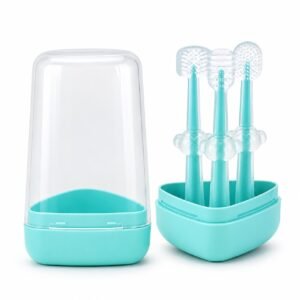 3-in-1 Baby Silicone Finger Toothbrush Set | Assorted Colour