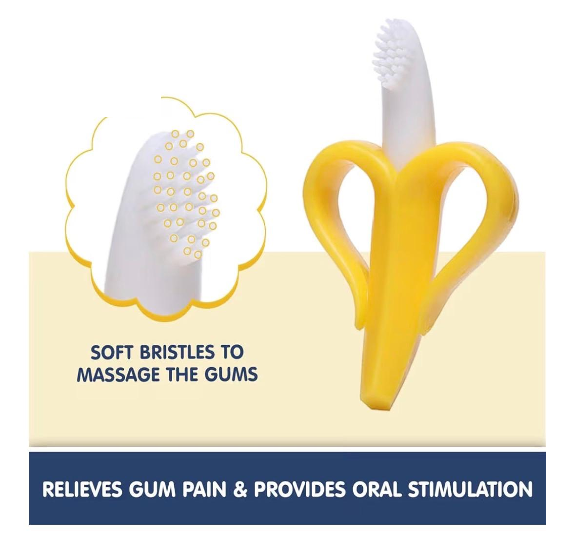 Silicone Banana-Shaped Baby Teether (Assorted) - Image 8