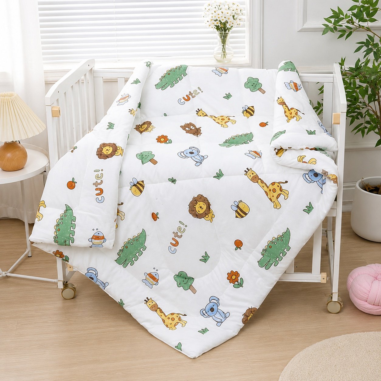 Cute Safari Baby Quilt | 120 * 150Cm