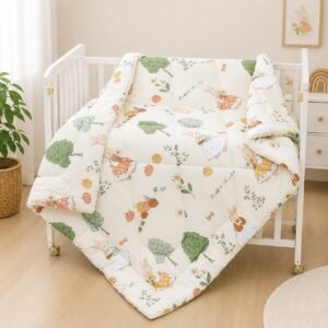 Bunny Blossom Baby Quilt | Ultra-Soft Baby Comforter | 120 × 150 cm | Suitable for 0–6 Years