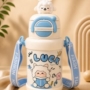 Adventure Lamb Kids Stainless Steel Water Bottle – 500ml | SUS304 Vacuum Insulated | Leakproof | BPA Free