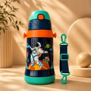 Adventure Space Kids Stainless Steel Water Bottle – 500ml | SUS304 Vacuum Insulated | Leakproof | BPA Free
