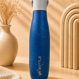 HydroLoop Insulated Sports Water Bottle – 700ml | Double Wall Vacuum Stainless Steel | Leakproof | Midnight Blue Speckled