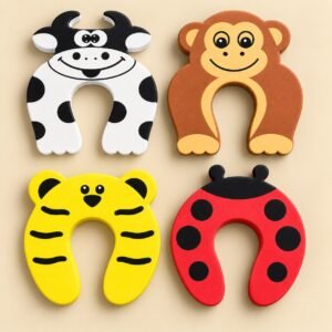Animal Door Stopper for Kids | Finger Safety Door Guard – Pack of 4