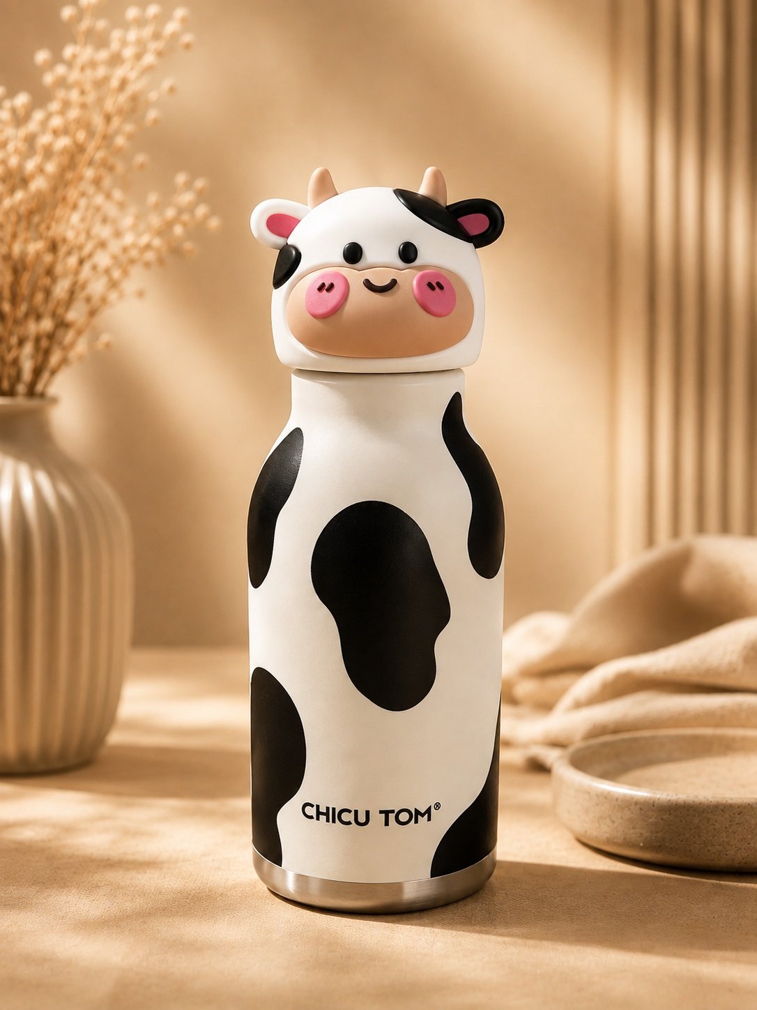 CHICU TOM Cow Kids Insulated Water Bottle – SUS316 Stainless Steel