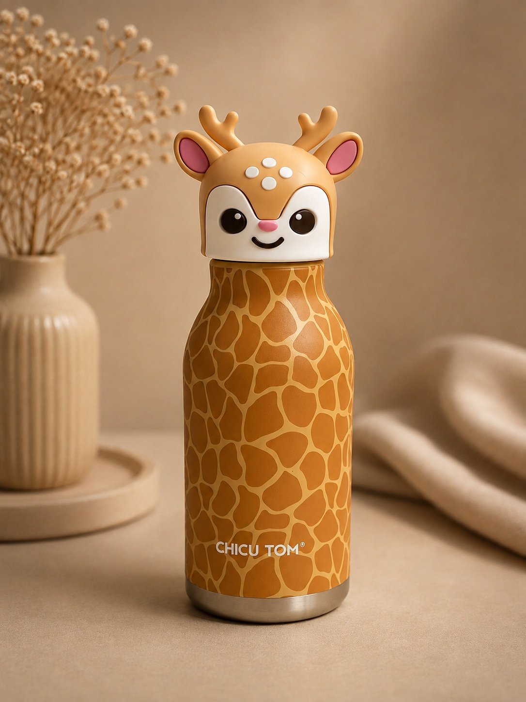 CHICU TOM Deer Kids Insulated Water Bottle – SUS316 Stainless Steel