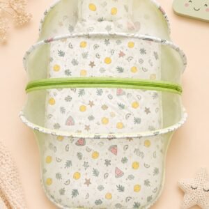 Premium Muslin Baby Sleeping Nest with Breathable Mesh & Cushioned Mattress | Soft, Foldable & Travel-Friendly Newborn Lounger