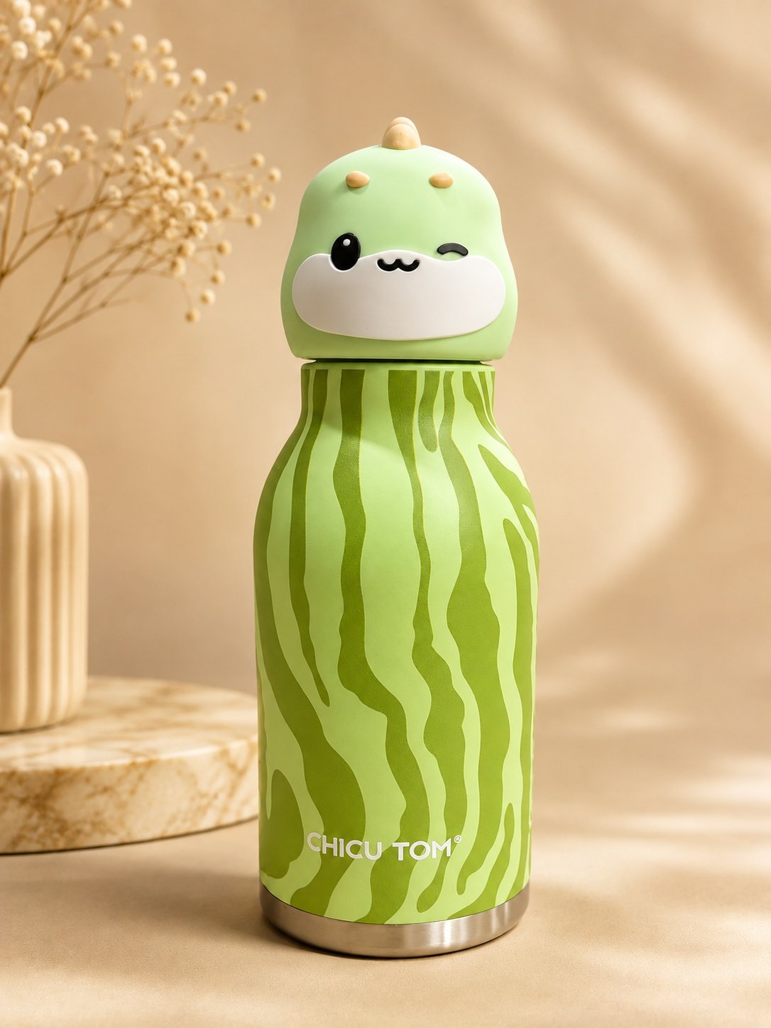 CHICU TOM Dinosaur Kids Insulated Water Bottle – SUS316 Stainless Steel