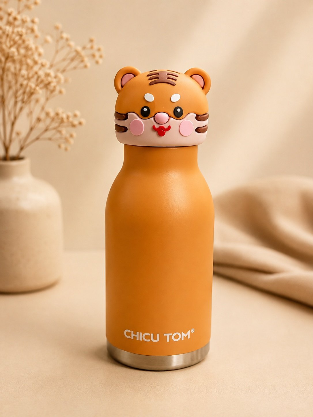 CHICU TOM Tiger Kids Insulated Water Bottle – SUS316 Stainless Steel