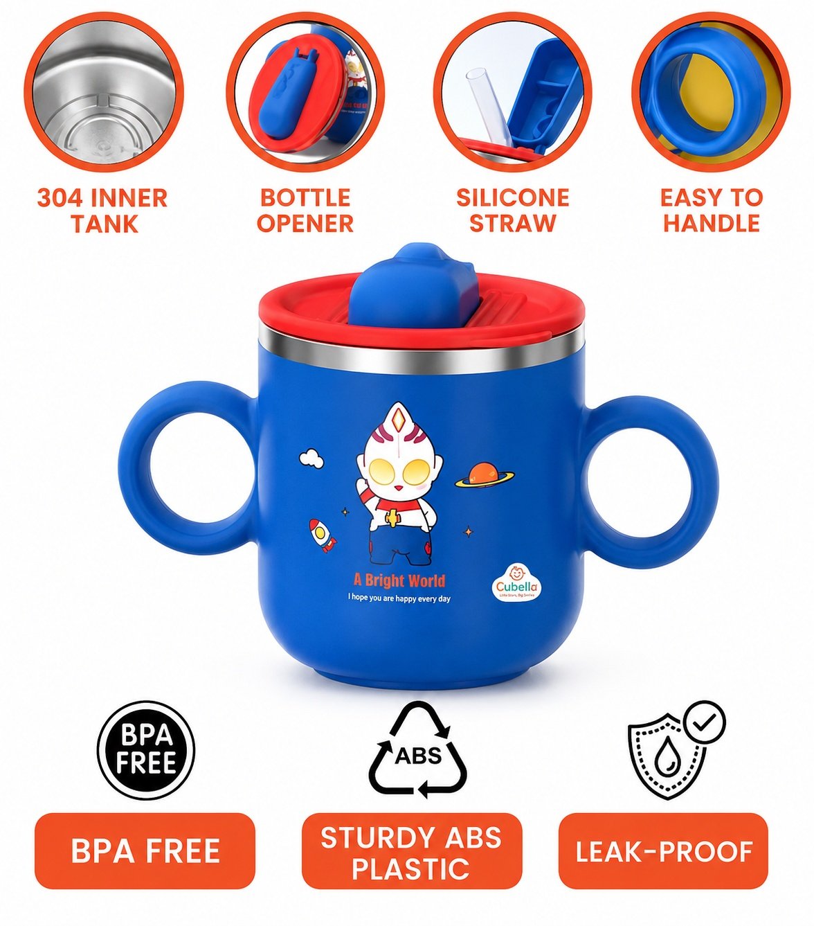 Premium Toddler Insulated Straw Cup | 304 Stainless Steel - Image 3