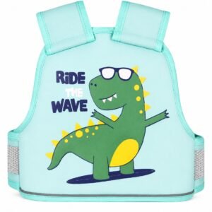 Premium Kids Motorcycle Safety Belt | Adjustable Child Bike Safety Harness | Soft Padded Riding Support | Ride the Wave Dinosaur Print | Fits Most Motorcycles & Scooters