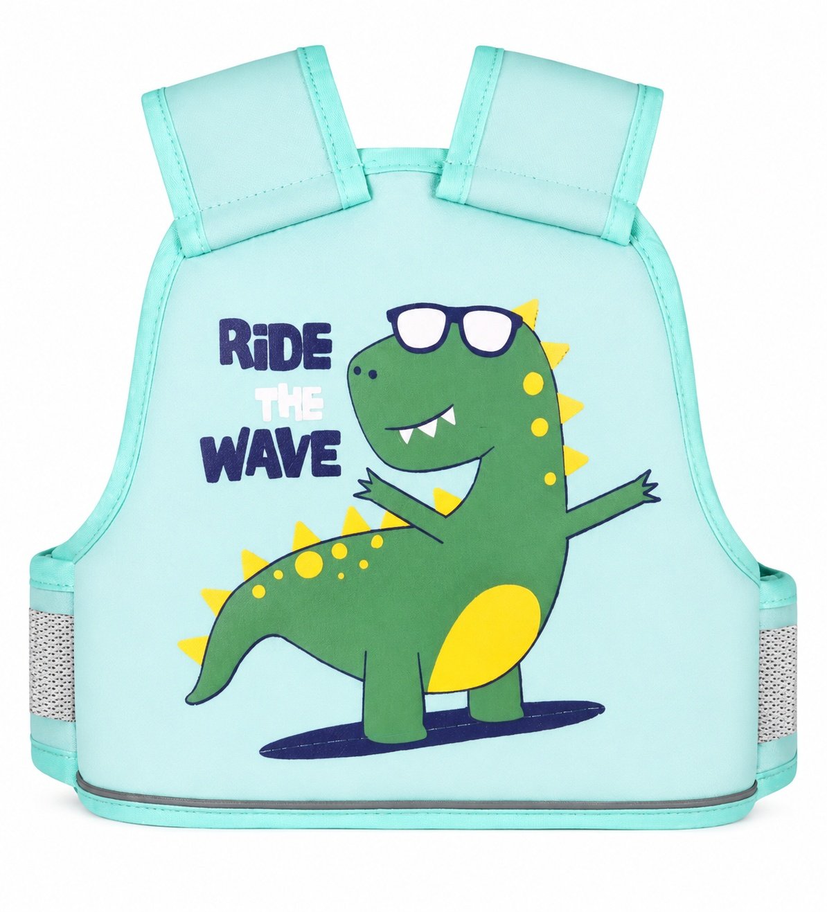 Premium Kids Motorcycle Safety Belt | Adjustable Child Bike Safety Harness | Soft Padded Riding Support | Ride the Wave Dinosaur Print | Fits Most Motorcycles & Scooters