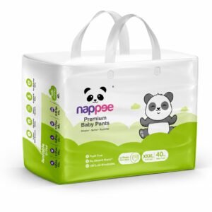 Nappee Premium Baby Diaper Pants – XXXL | 40 Pull-Up Pants | 20 kg+ | Leak-Proof, Ultra Soft & Super Absorbent