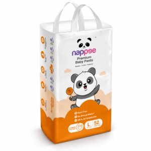 Nappee Premium Baby Diaper Pants – Large (L) | 52 Pull-Up Pants | 9–14 kg | Leak-Proof, Ultra Soft & Super Absorbent