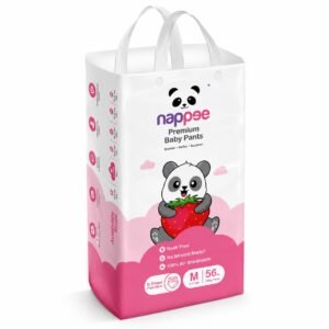 Nappee Premium Baby Diaper Pants – Medium (M) | 56 Pull-Up Pants | 6–11 kg | Leak-Proof, Ultra Soft & Super Absorbent
