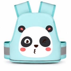 Premium Kids Motorcycle Safety Belt | Adjustable Child Bike Safety Harness | Soft Padded Riding Support | Wink Panda Print | Fits Most Motorcycles & Scooters
