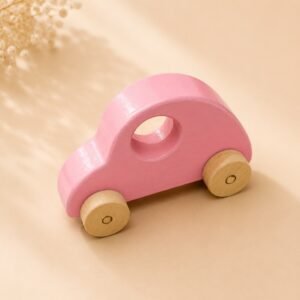 Montessori Wooden Push & Roll Car Toy | Smooth Rolling Vehicle for Toddlers