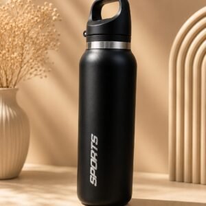 HydroLoop Insulated Sports Water Bottle – 600ml | Double Wall Vacuum Stainless Steel | Leakproof Flip Lid