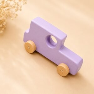 Montessori Wooden Racing Car Push Toy | Smooth Rolling Vehicle for Toddlers