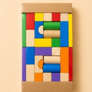 Montessori Wooden Construction Blocks for Kids