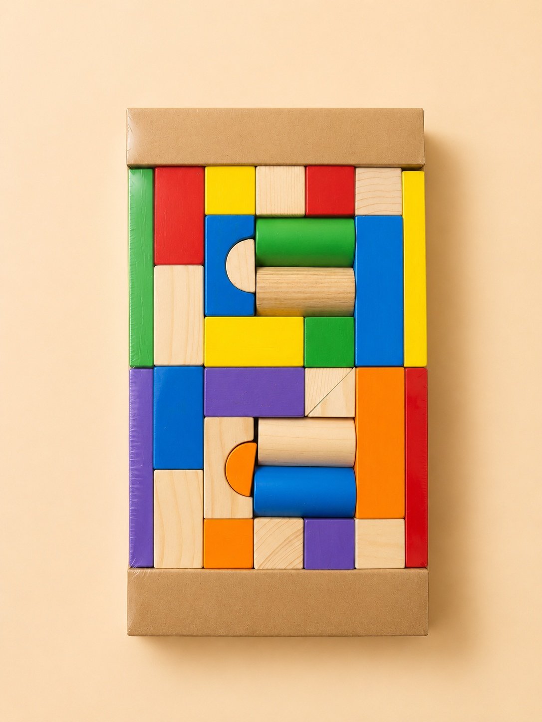 Montessori Wooden Construction Blocks for Kids
