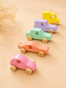 Premium Wooden Vehicle Toy Set