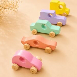 Premium Wooden Vehicle Toy Set