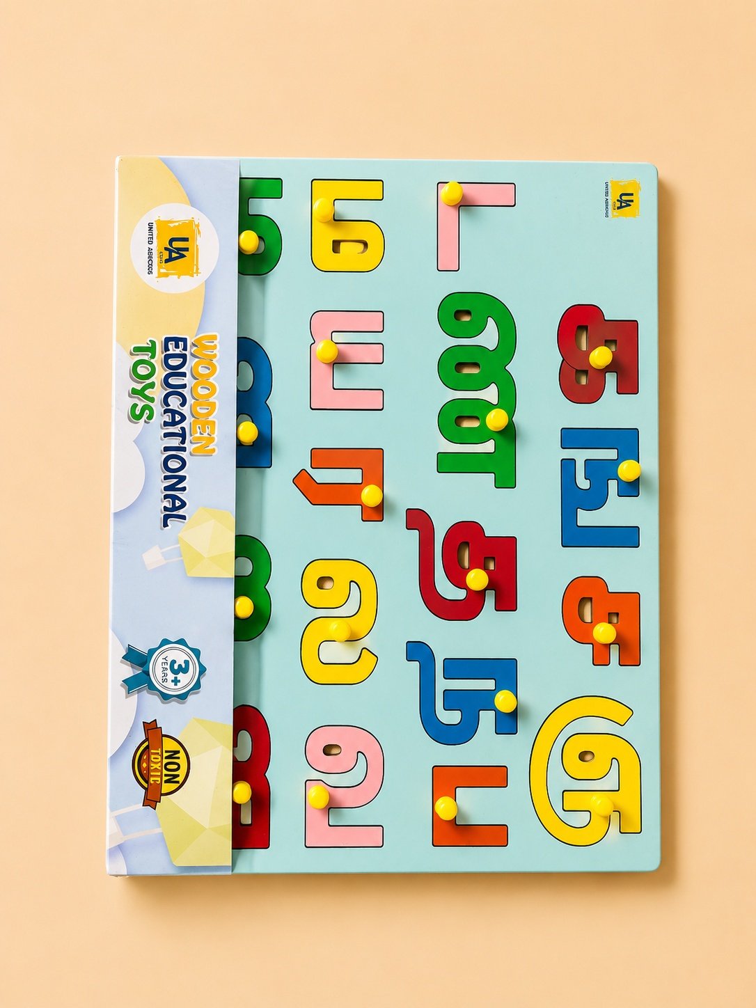 Montessori Wooden Tamil Peg Puzzle Board