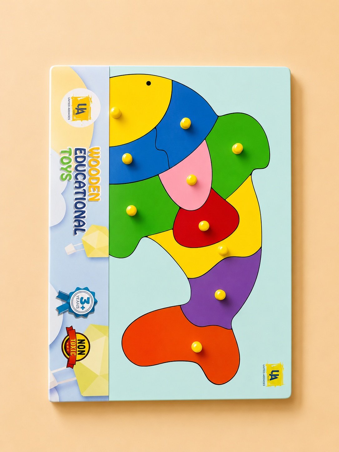 Montessori Wooden Fish Puzzle Board