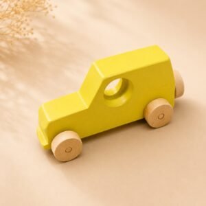 Montessori Wooden Racing Car Push Toy | Smooth Rolling Vehicle for Toddlers